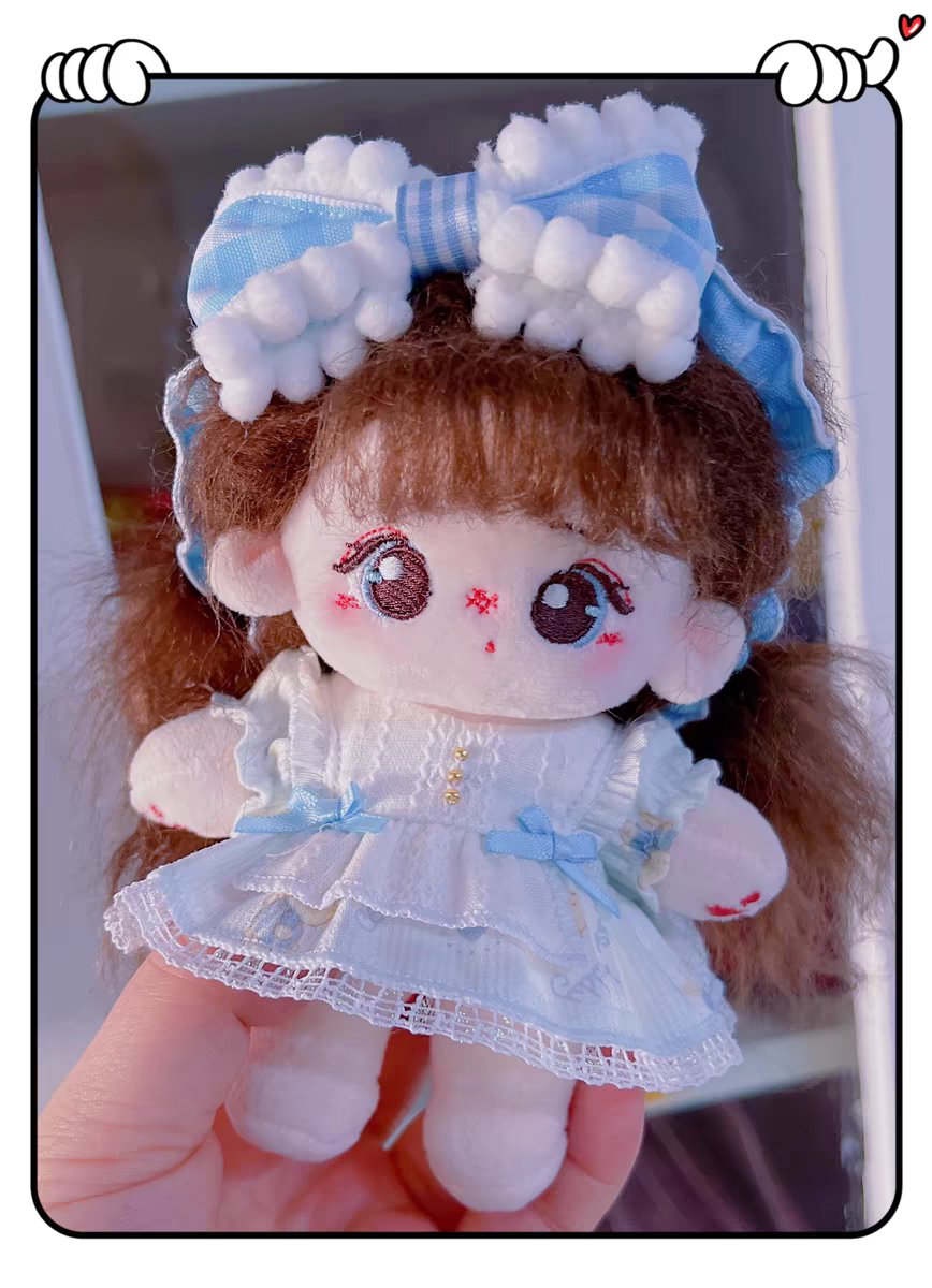 10cm 小乖手作娃衣 天藍小熊
