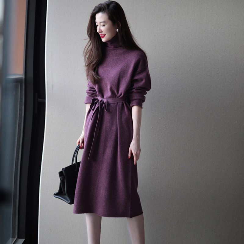 s.jc23112211-義大利高領針織毛衣洋裝