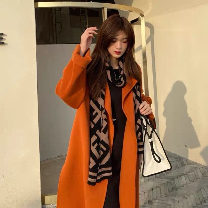 # s.jc23122901w 赫本風雙面羊毛大衣