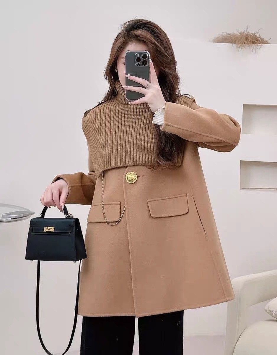 # s.jc23122903w 高級感A字型中長斗篷外套