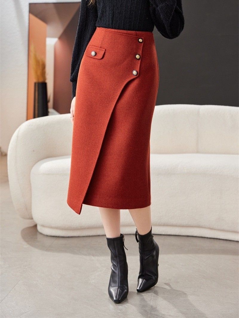 #s.jc24010304w 小香風高腰顯瘦A字裙