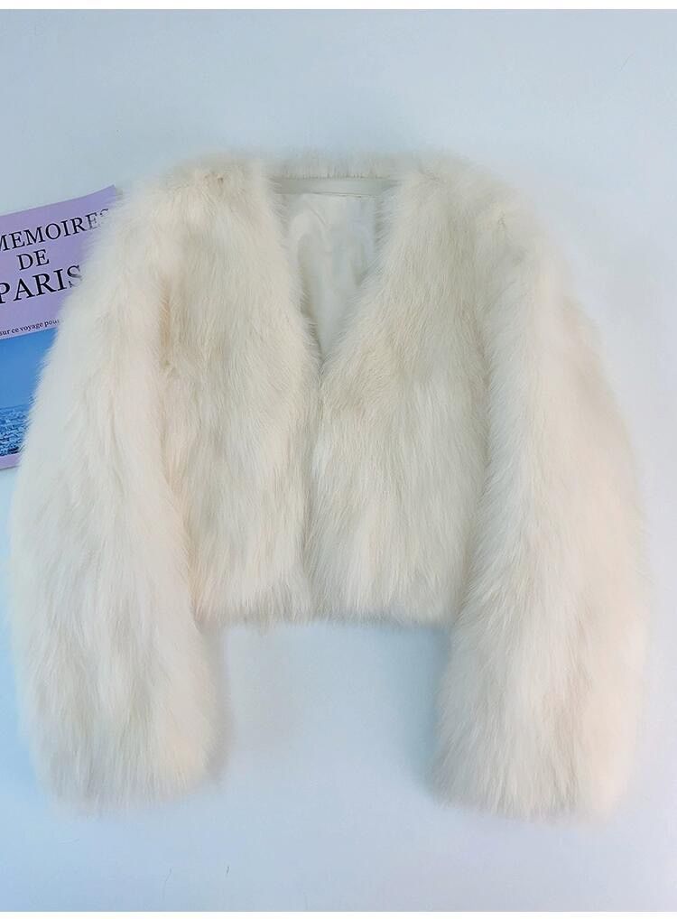 #s.jc24010311 短款仿狐狸毛時尚皮草外套