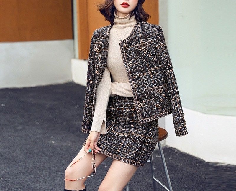 # s.jc24012401w 小香風氣質時尚兩件套裝