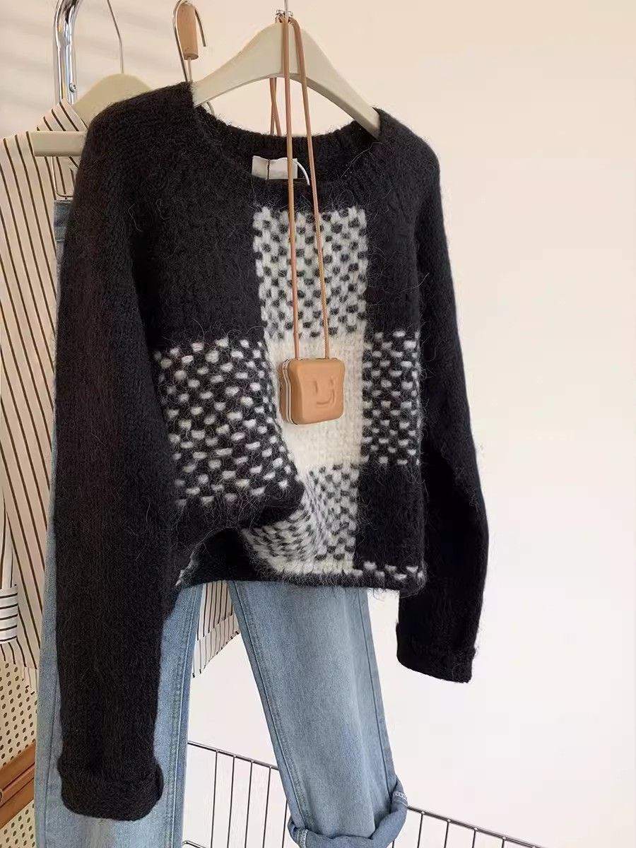 # s.jc24012901w 寬鬆慵懶風打底針織毛衣