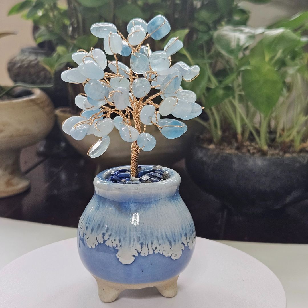 手作寶石樹|海藍寶