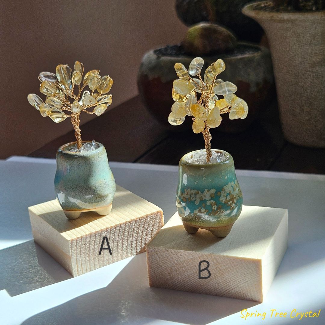 手作水晶樹|黃水晶