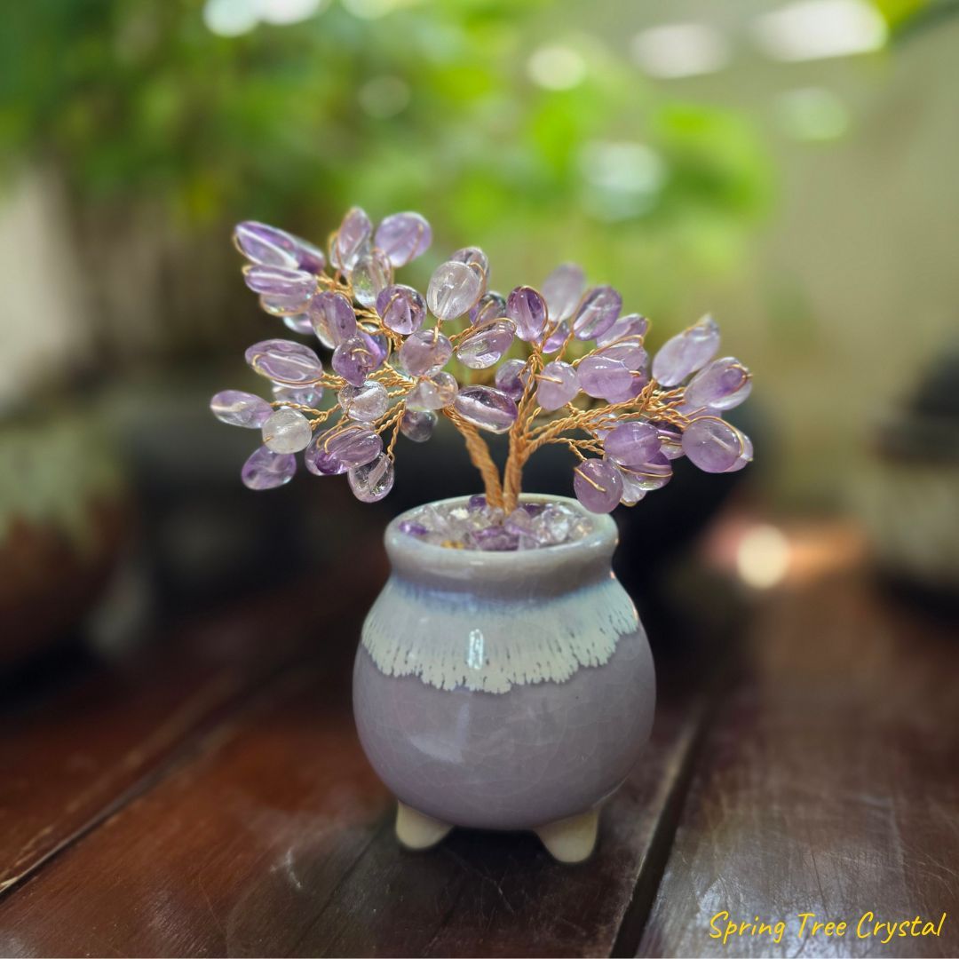 手作水晶樹|紫水晶
