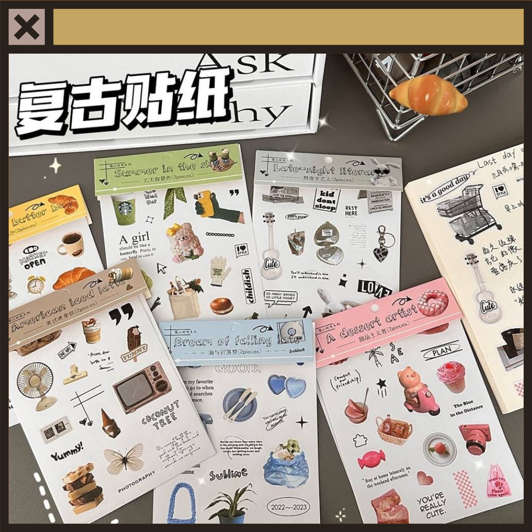 《預購》☕️復古美式手帳貼紙☕️