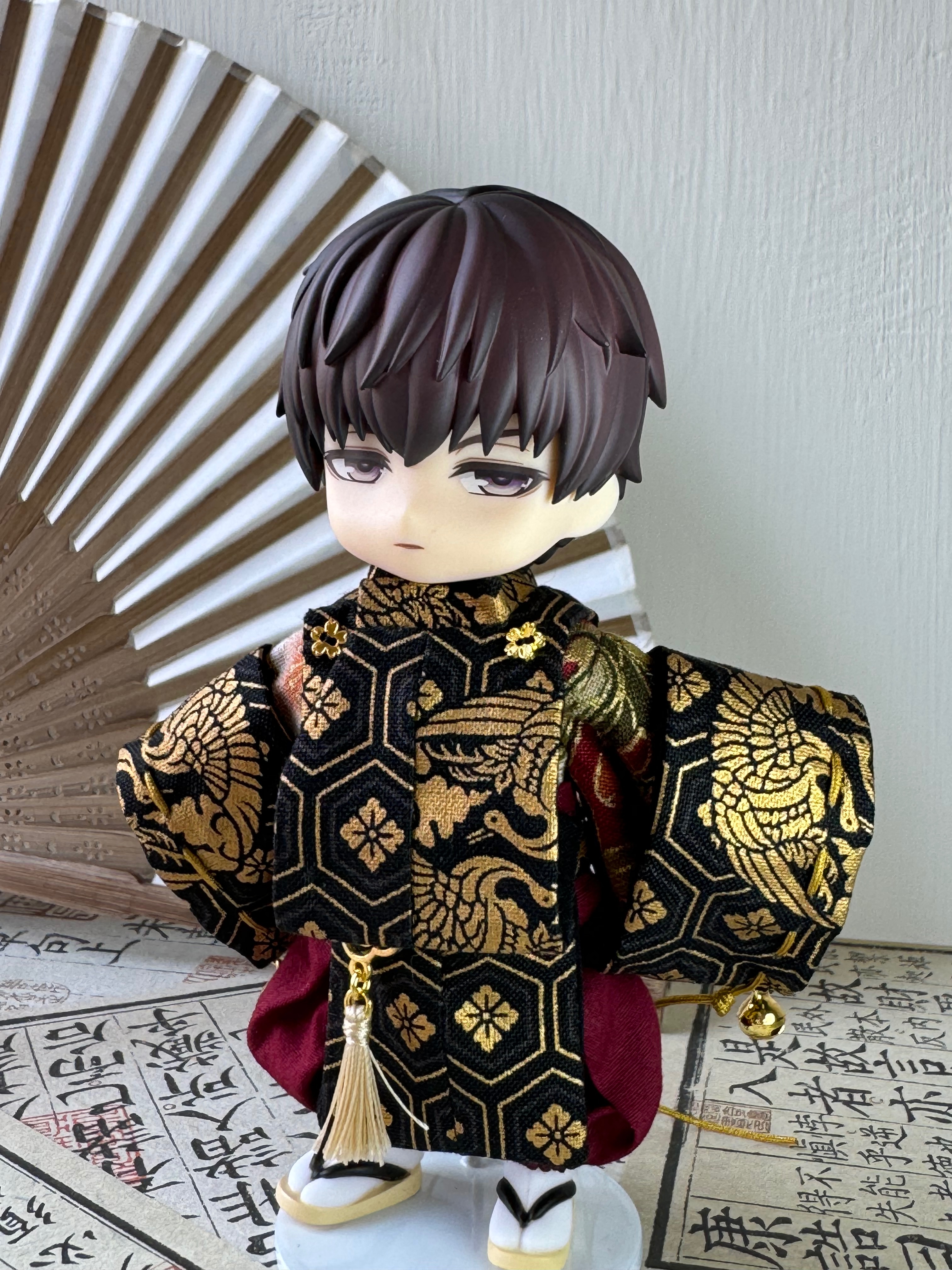 【OB11】黑色燙金龜甲紋狩衣套裝