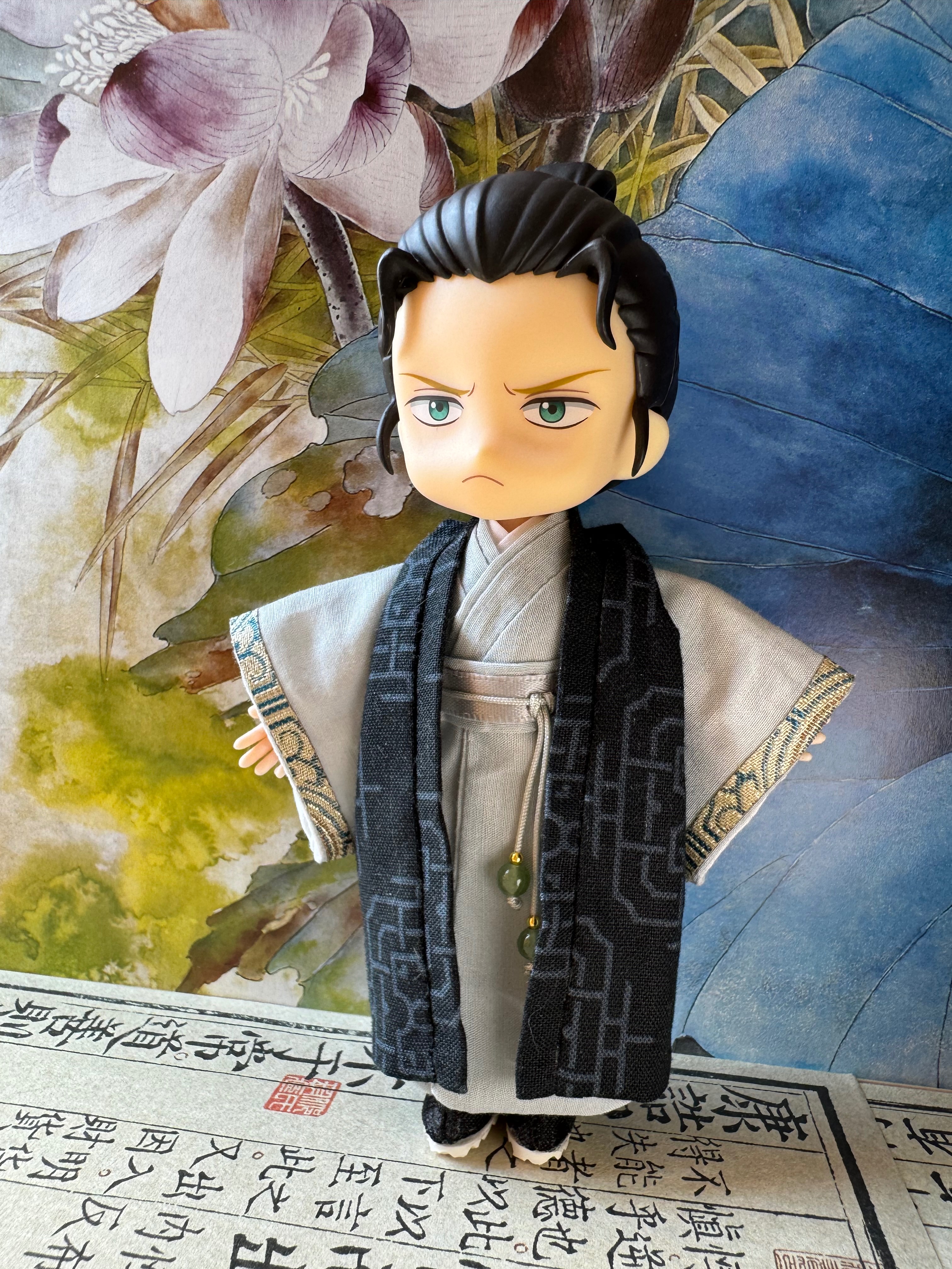 【OB11】銀灰色廣袖漢服套組