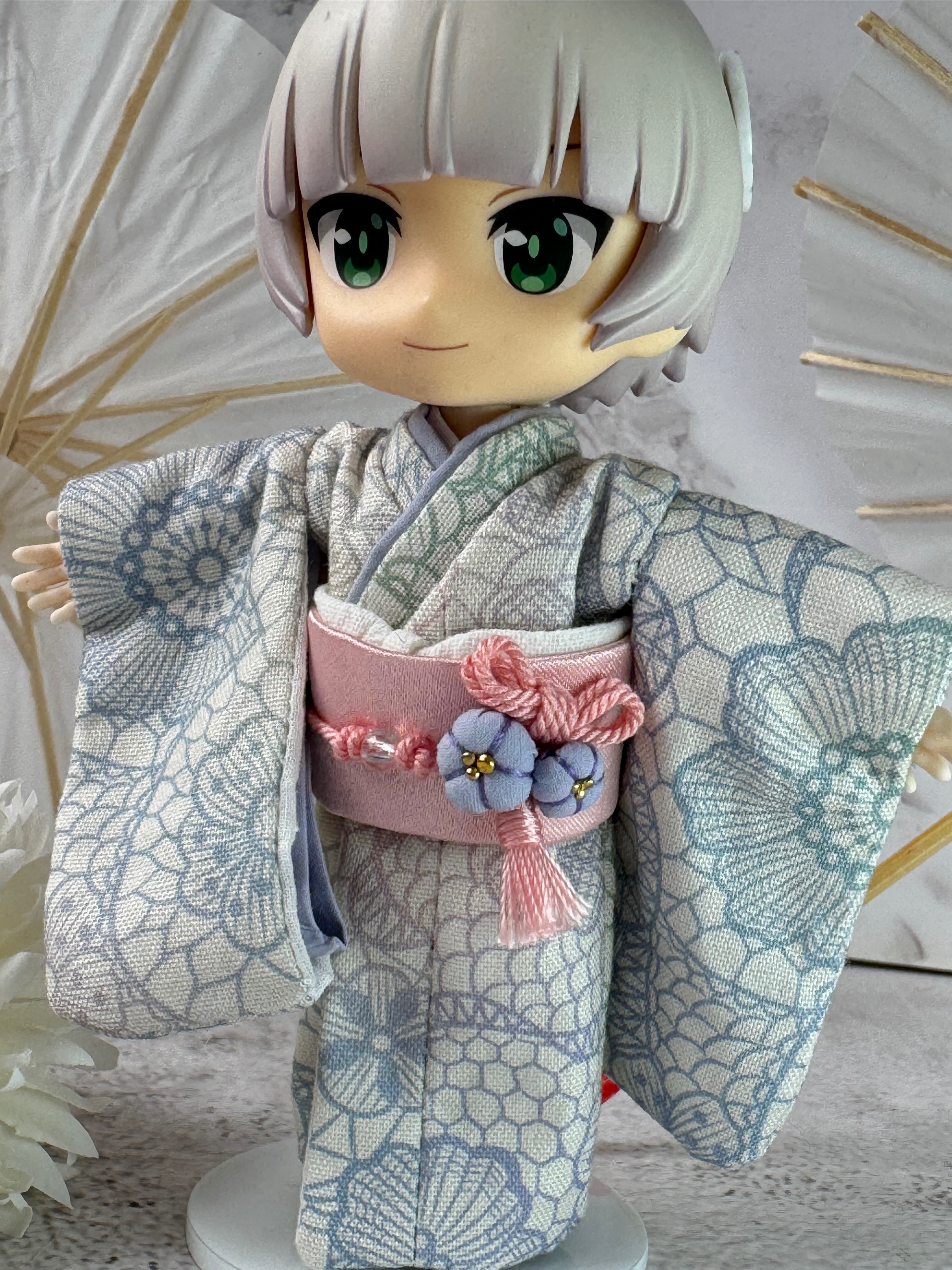 【OB11】振袖和服～蕾絲印花