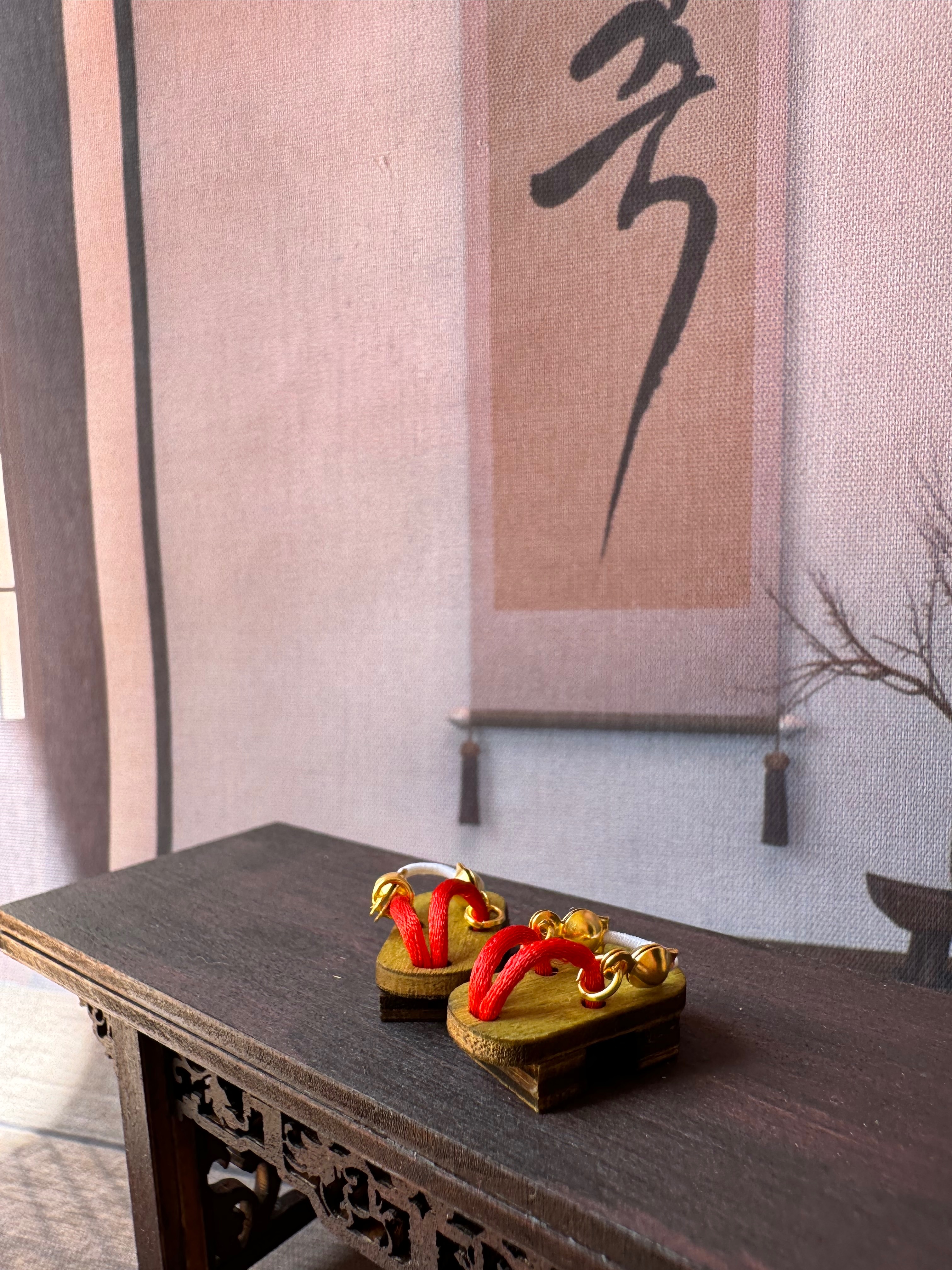 【OB11】紅繩款木屐