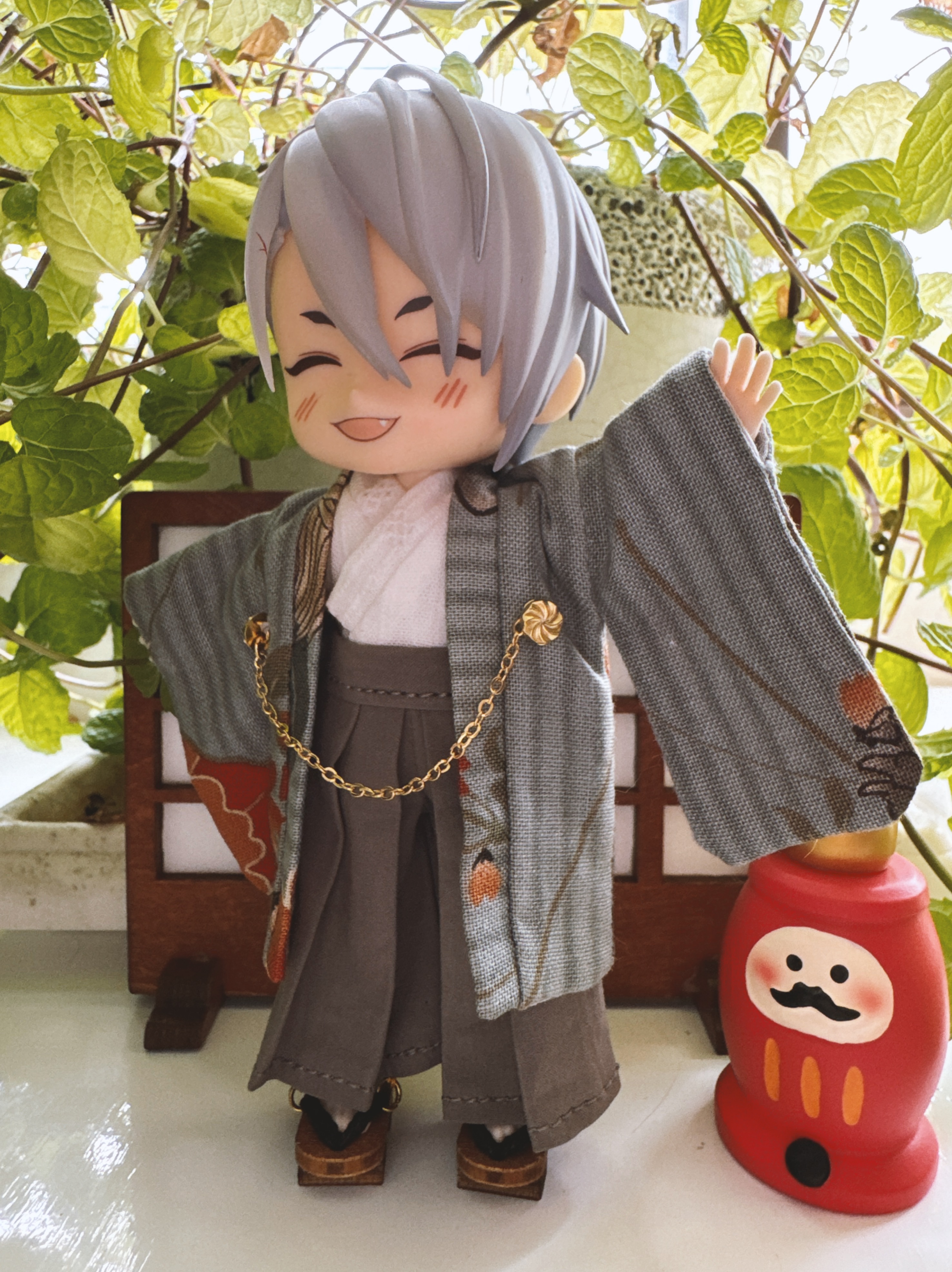 【ob11】羽織套裝-灰