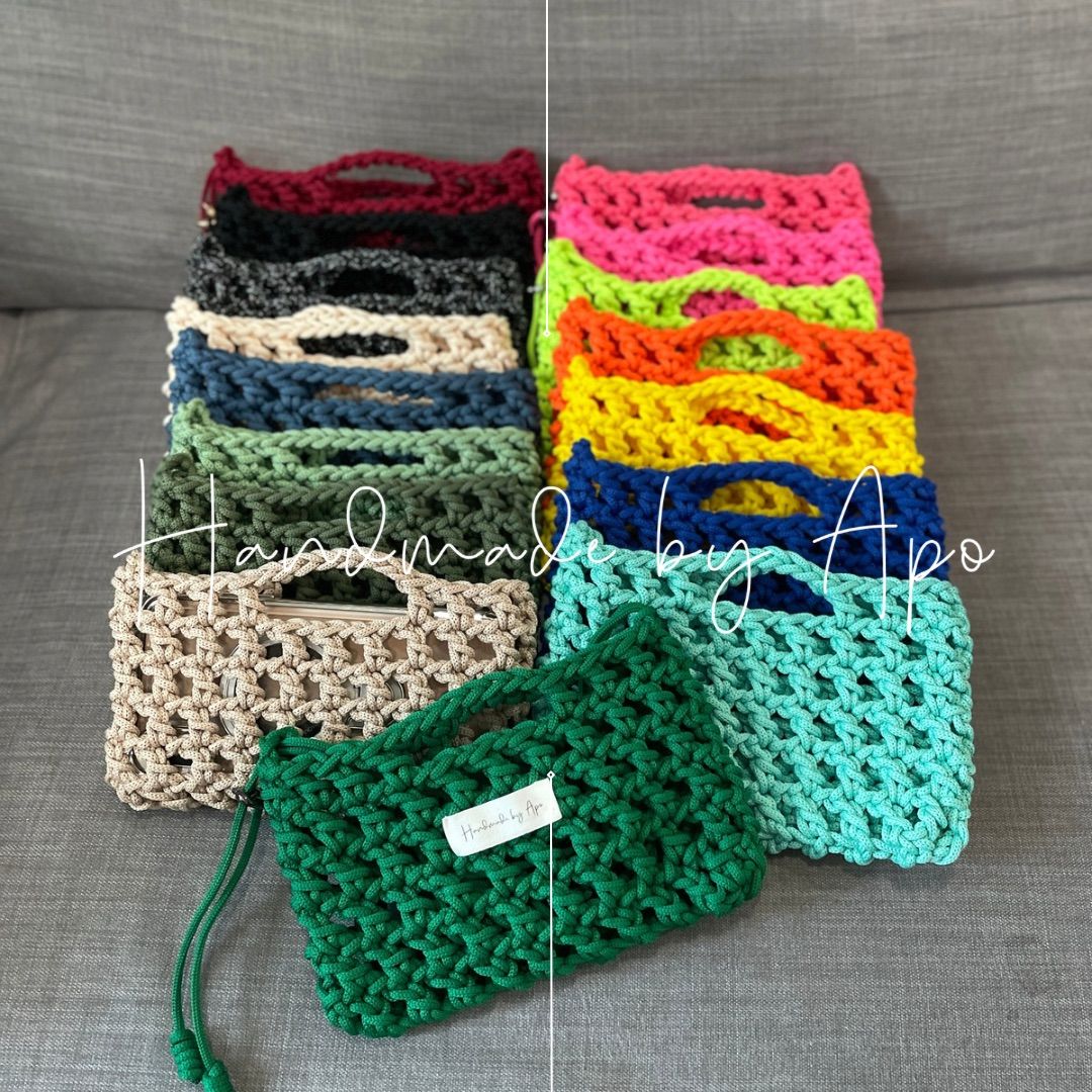 夏日 粗繩手機包