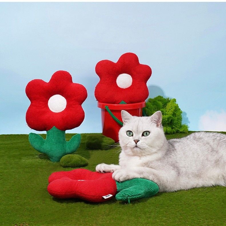 現貨007｜ZEZE花花造型貓草玩具