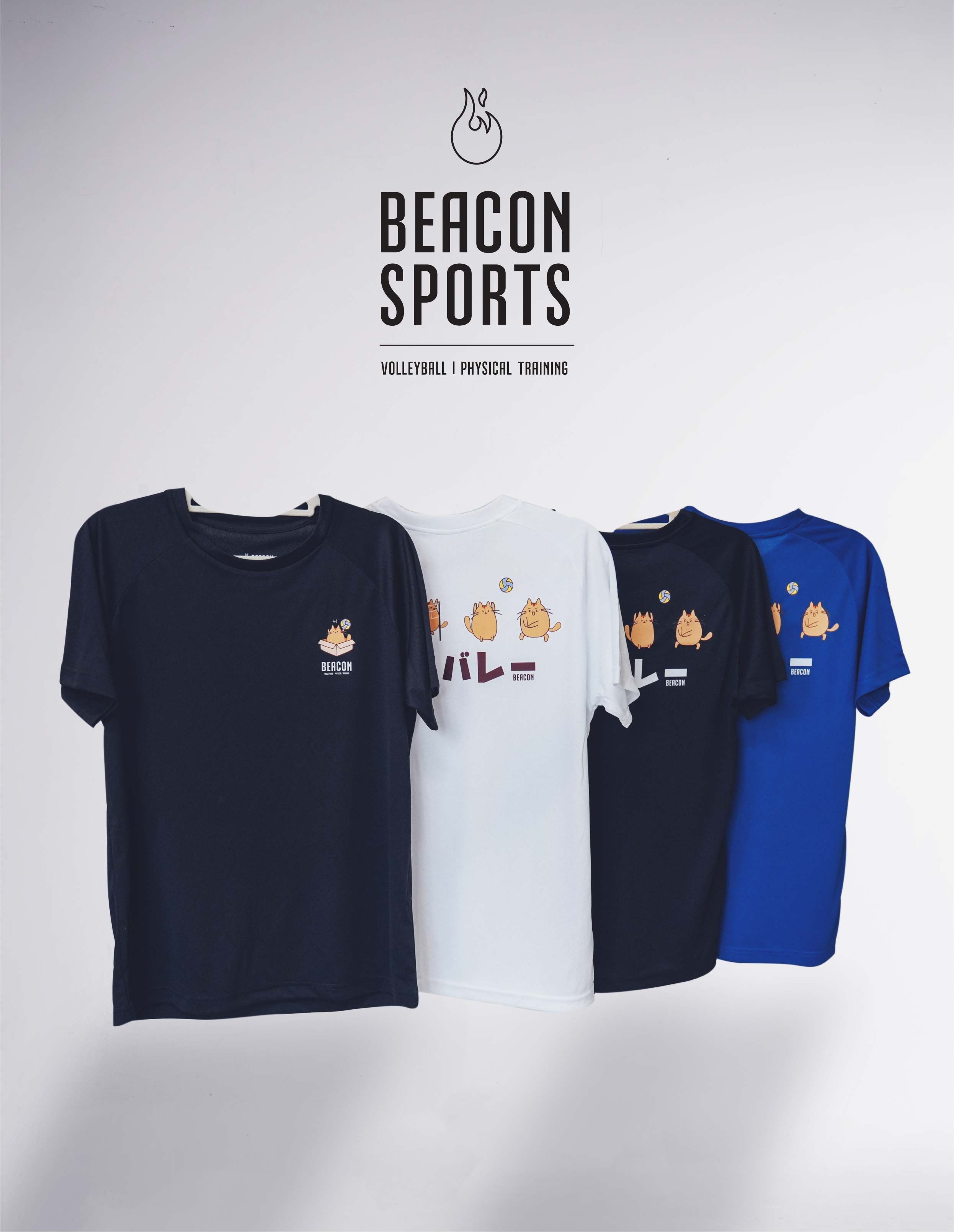 Beacon貓咪排球款/基本LOGO款 排汗衫