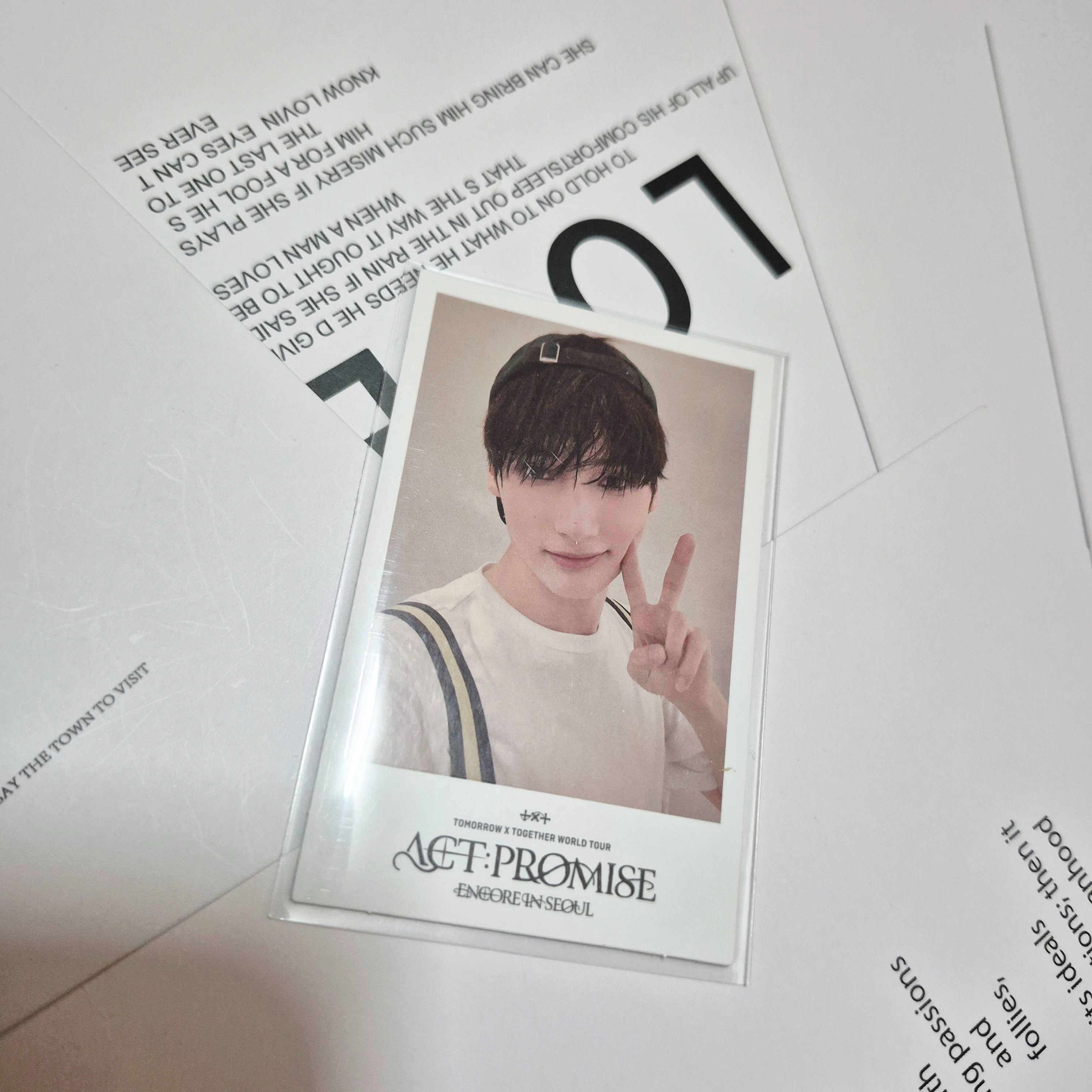 ​₊ ⑅ TXT ＞ 休寧凱 ACT: PROMISE ENCORE IN SEOUL 首爾場拍立得官方小卡