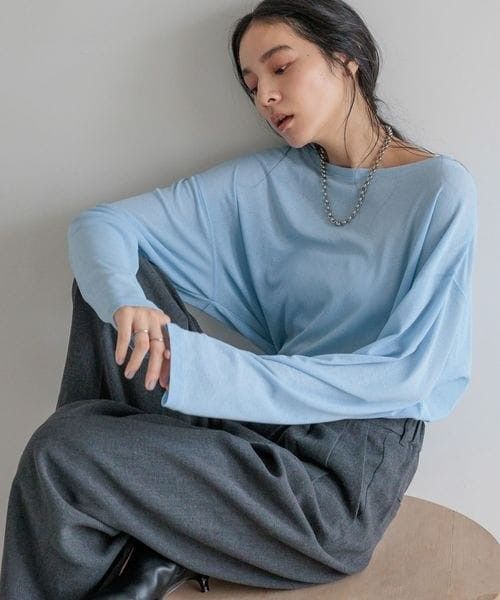 LOWRYS FARM 透膚寬領長袖上衣 六色