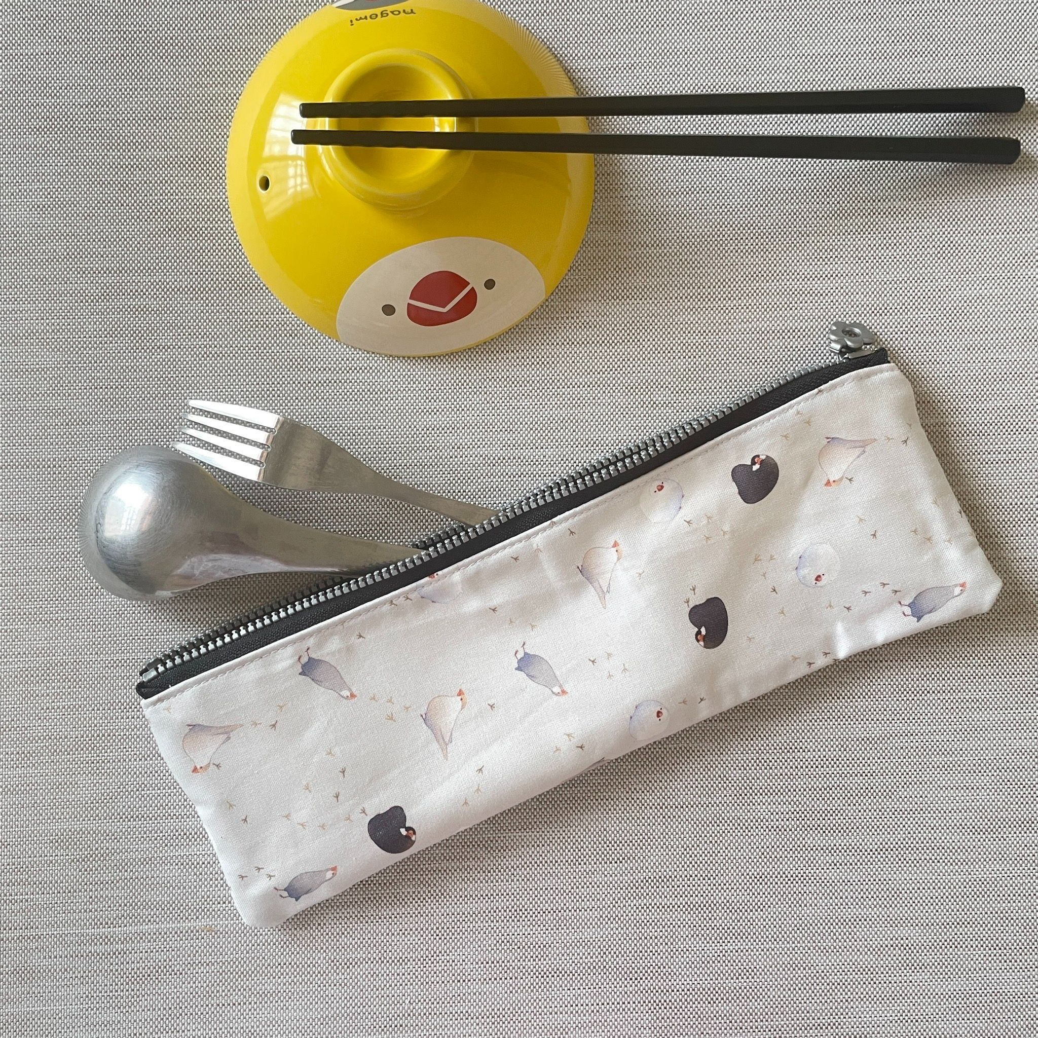 日本製繽紛文鳥足印棉布-手作布藝品