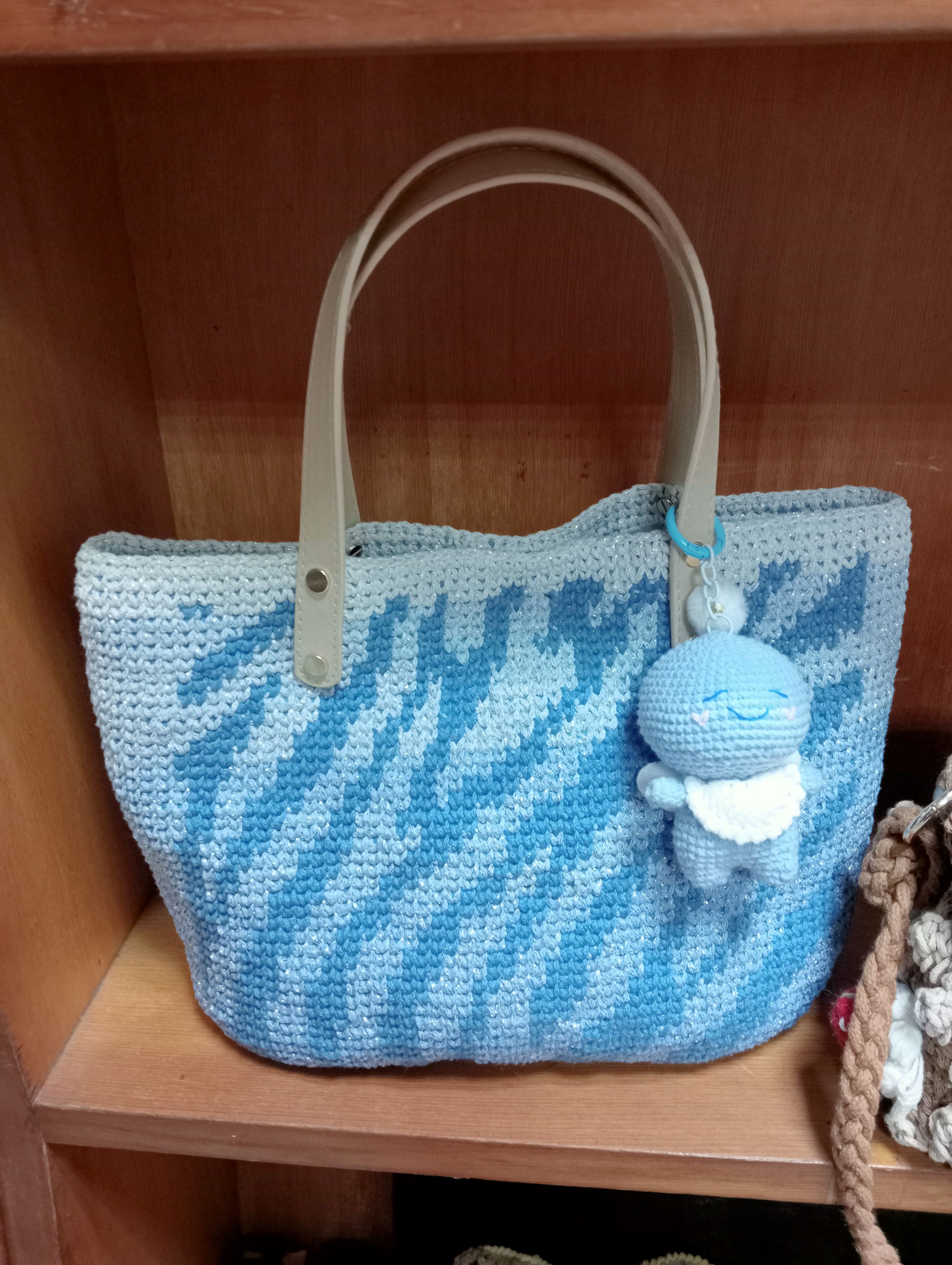 東海娃娃+海鹽藍斑馬包包