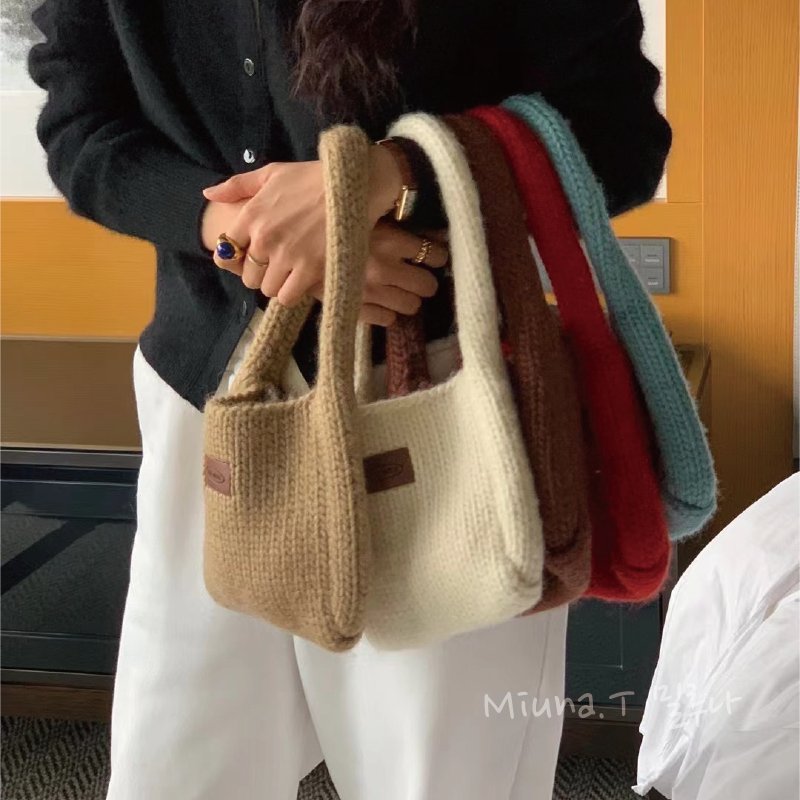 🐑羊毛針織手提包