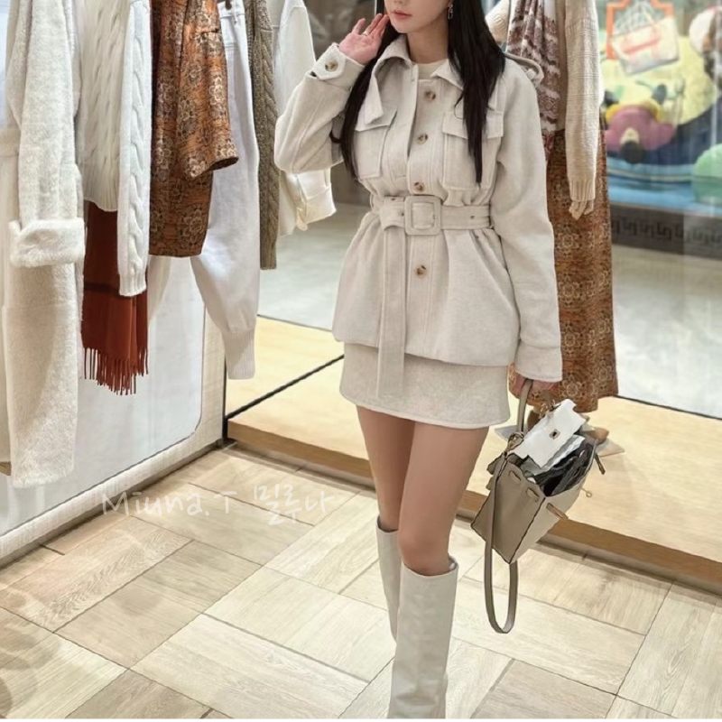 🇰🇷韓國東大門 秋冬新款大衣附腰帶