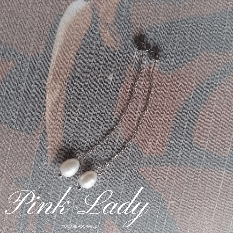 粉女飾『325 巴洛克珍珠-垂墜耳環款（金／銀）』現貨。天然珍珠 金銀 歐美風。珍珠耳環 珍珠耳釘 歐美耳環