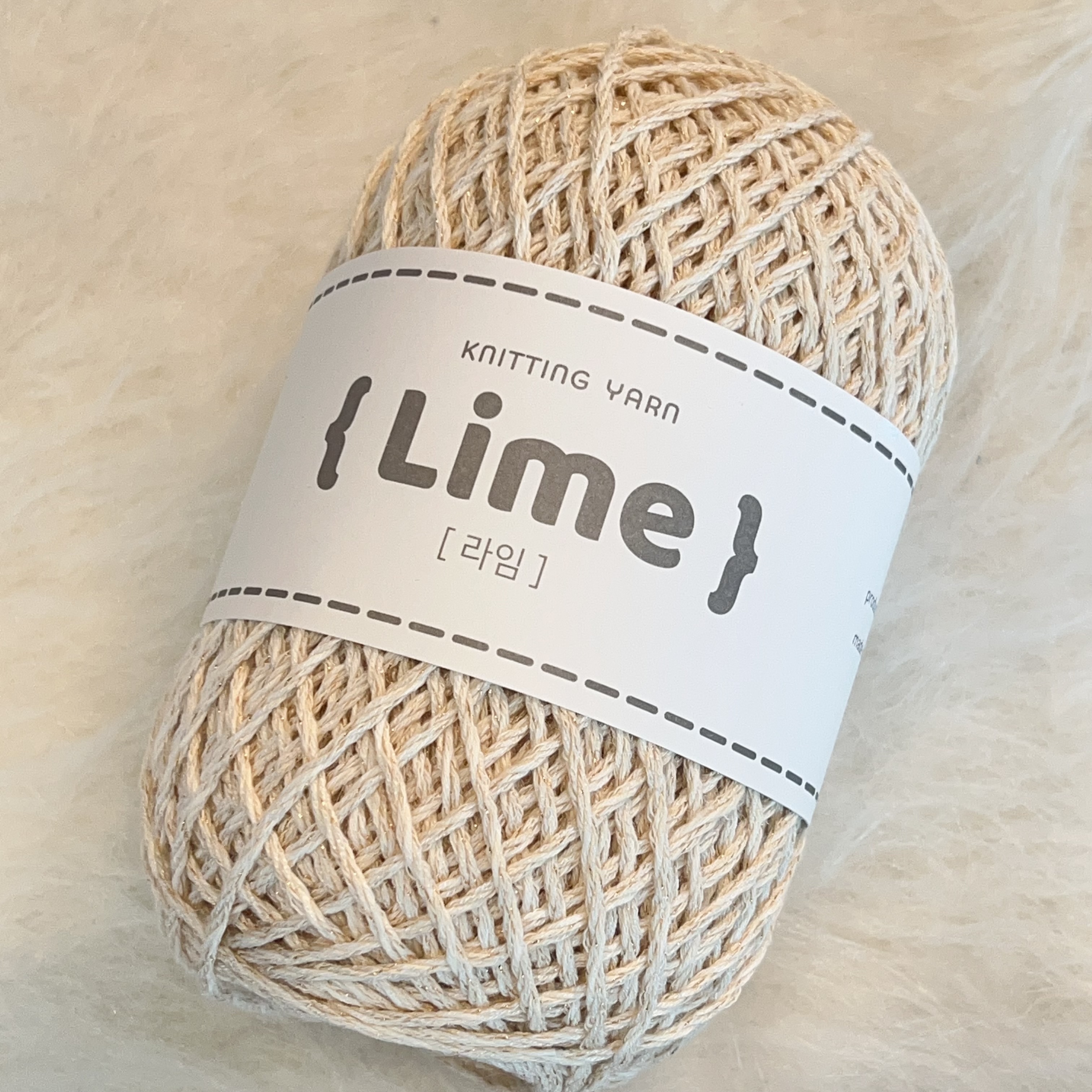 Lime-韓國製棉混紡線 120g（不同批次可能有色差，建議一次購足）