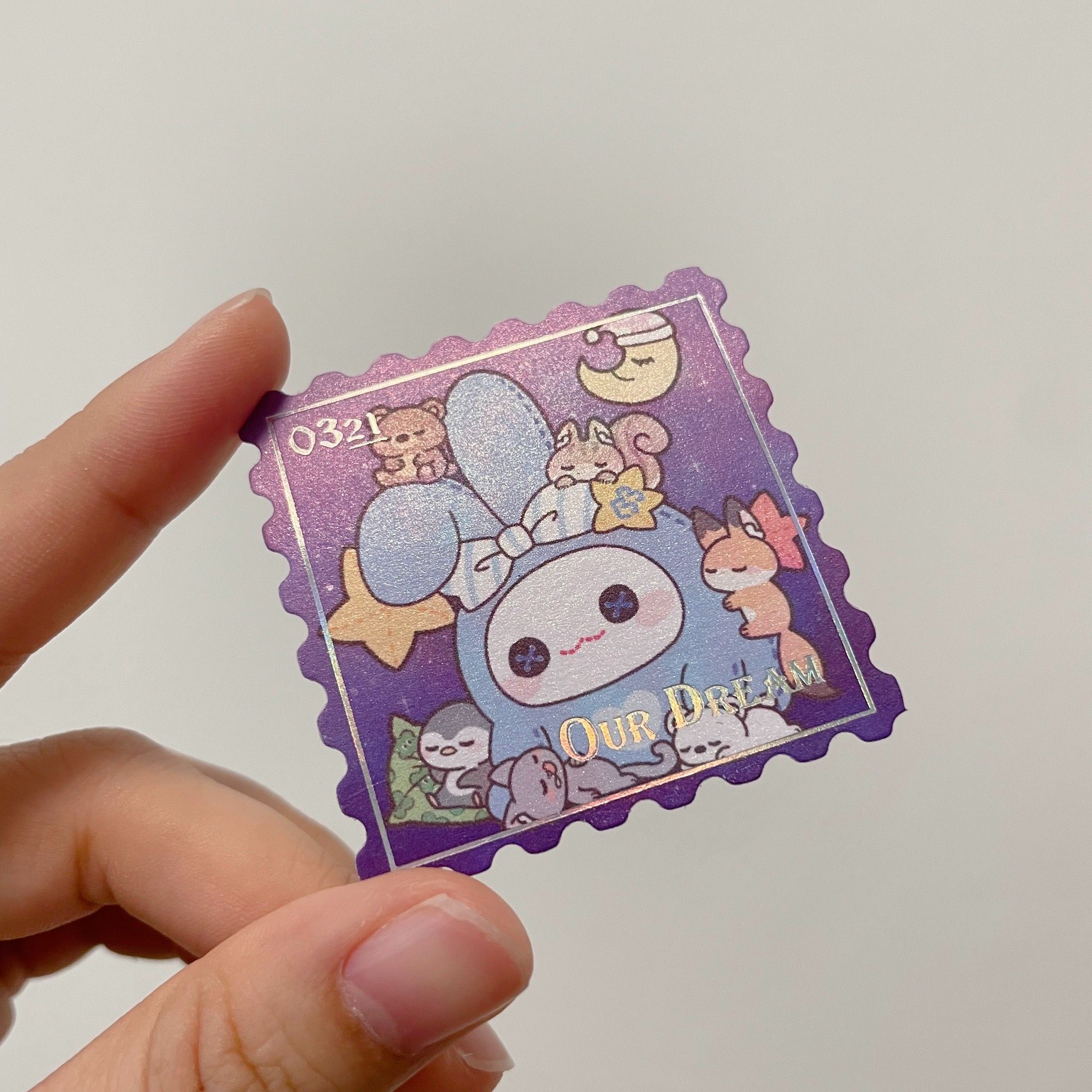 [Our Dream]燙金郵票貼紙