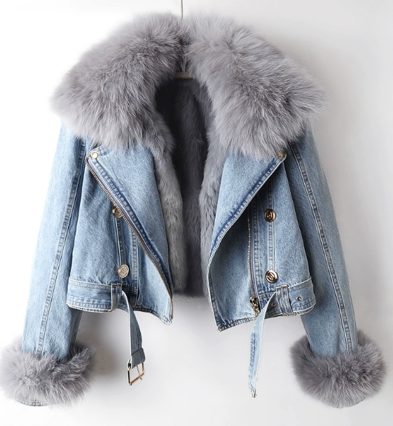 # s.jc23120302w  2023冬季時尚兔毛保暖外套