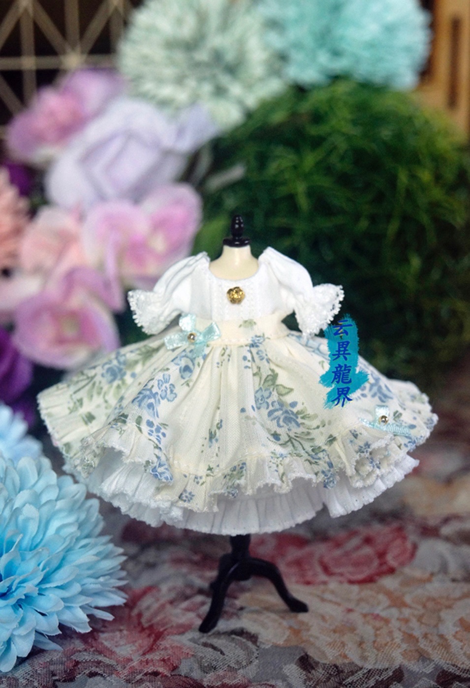 OB11/黏土娃-兩件式五分袖洋服