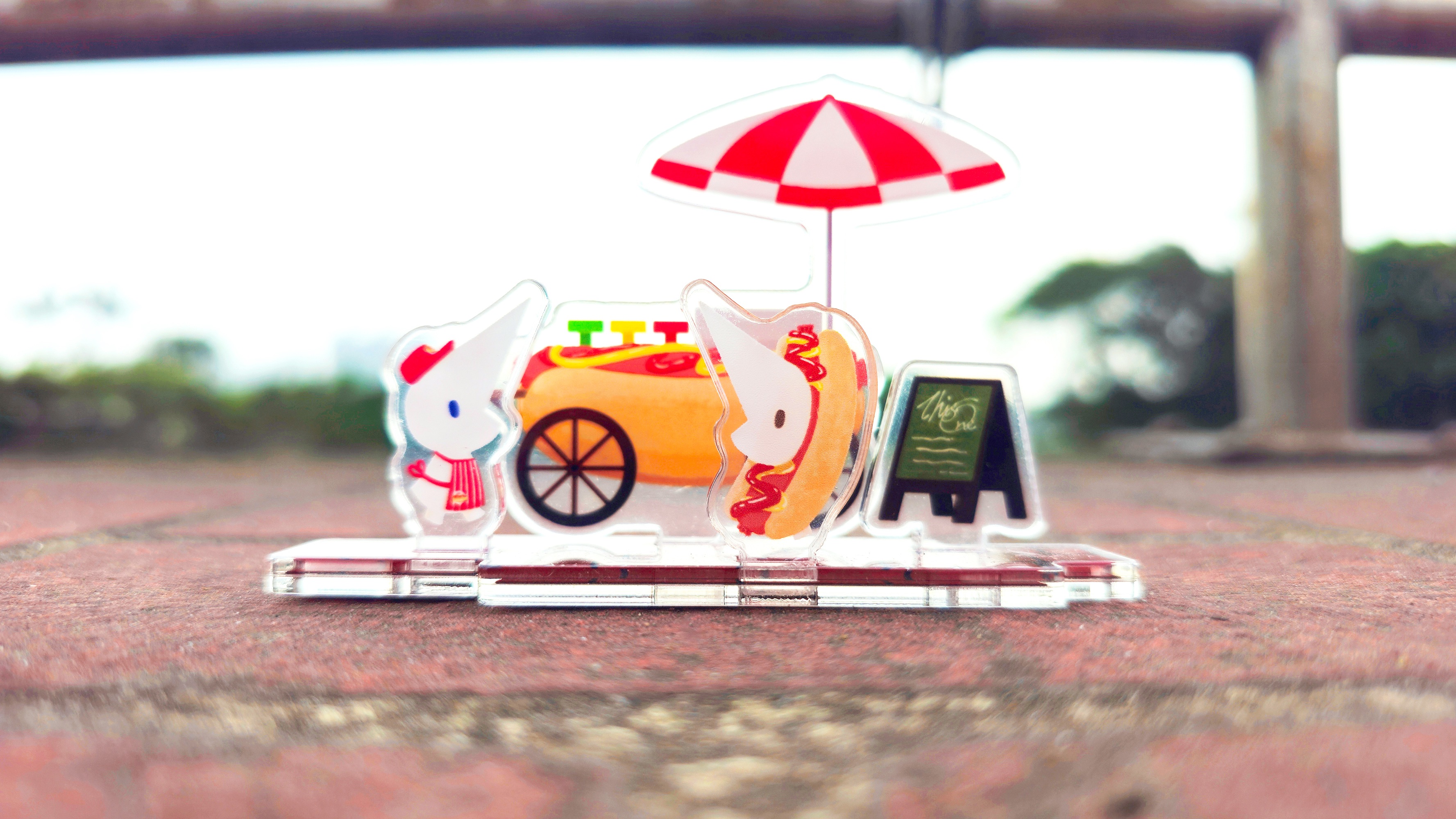 This One 熱狗車 迷你小立牌自組板