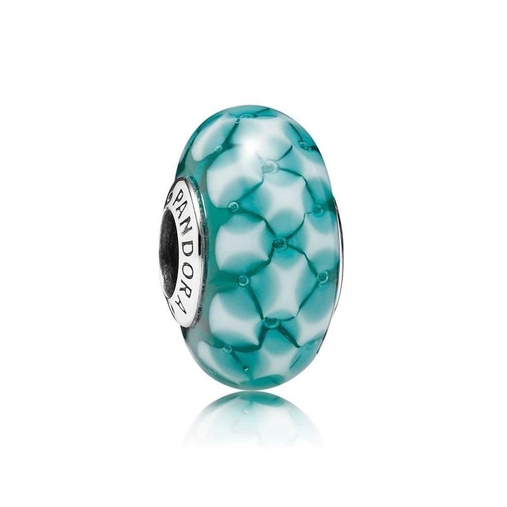 PANDORA 潘朵拉 藍綠色蕾絲琉璃