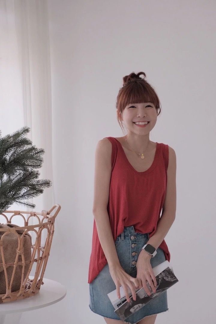 💎全新轉售 COMMI 柔軟竹節棉背心 紅棕