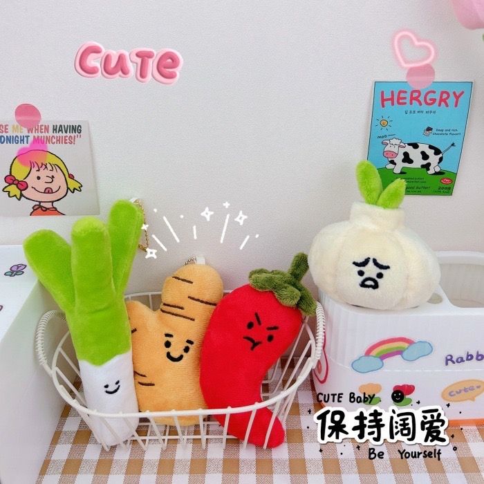 蒜了吧毛絨鑰匙扣