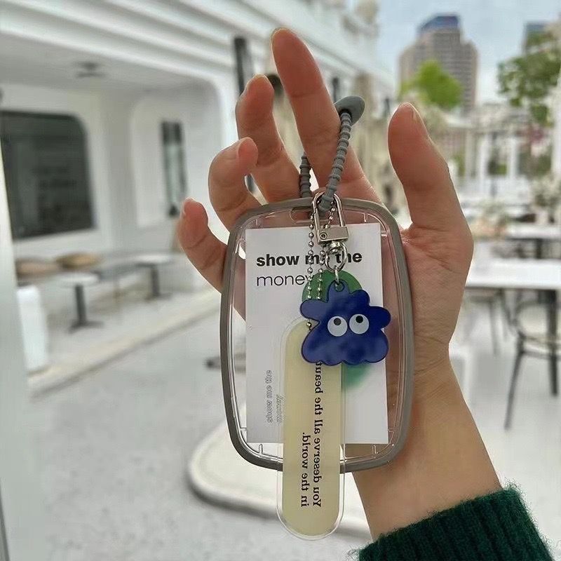 ins透明卡套3寸拍立得小紅書彈簧掛件鑰匙扣