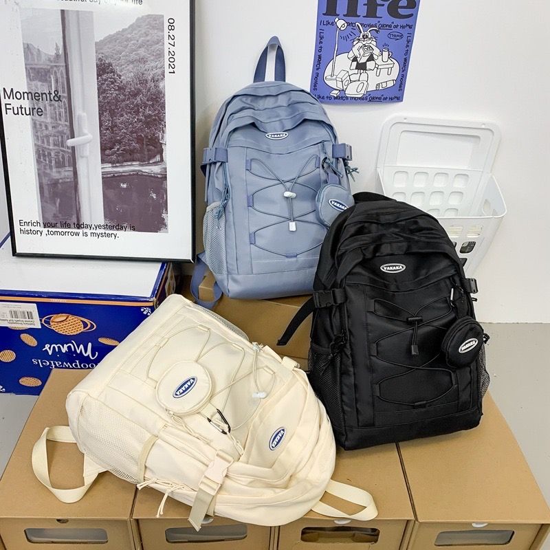 學院風簡約韓國大容量雙肩背包