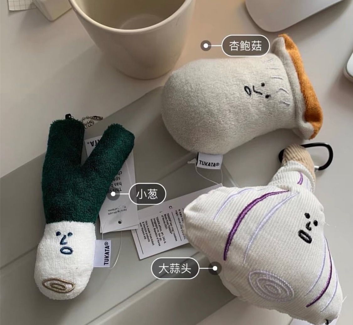 韓爆款大蒜蔥杏鮑菇三兄弟款吊飾