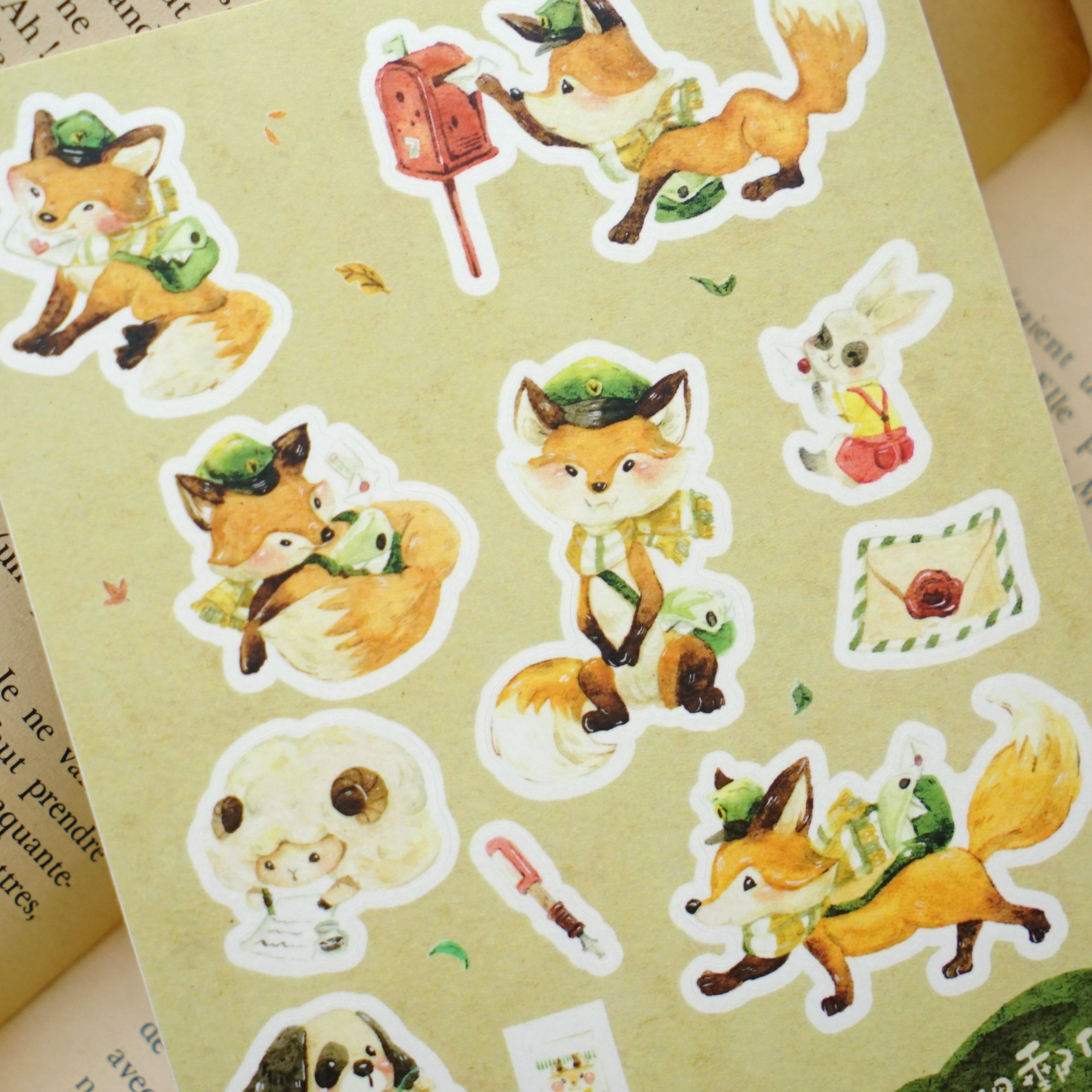 【圖鑑貼紙】狐狸郵便局 | 魔法喵學院丨 樹木小小丨大熊麵包店丨敏感小小丨森林小小丨