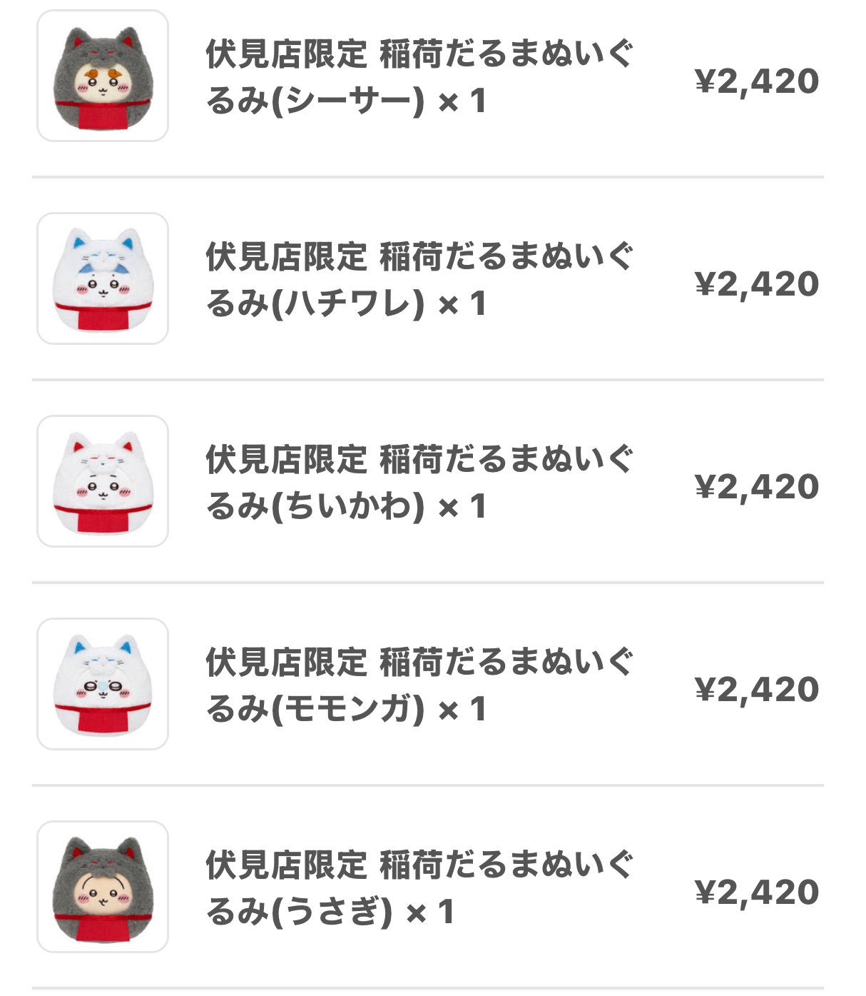 CHIIKAWA伏見稻荷