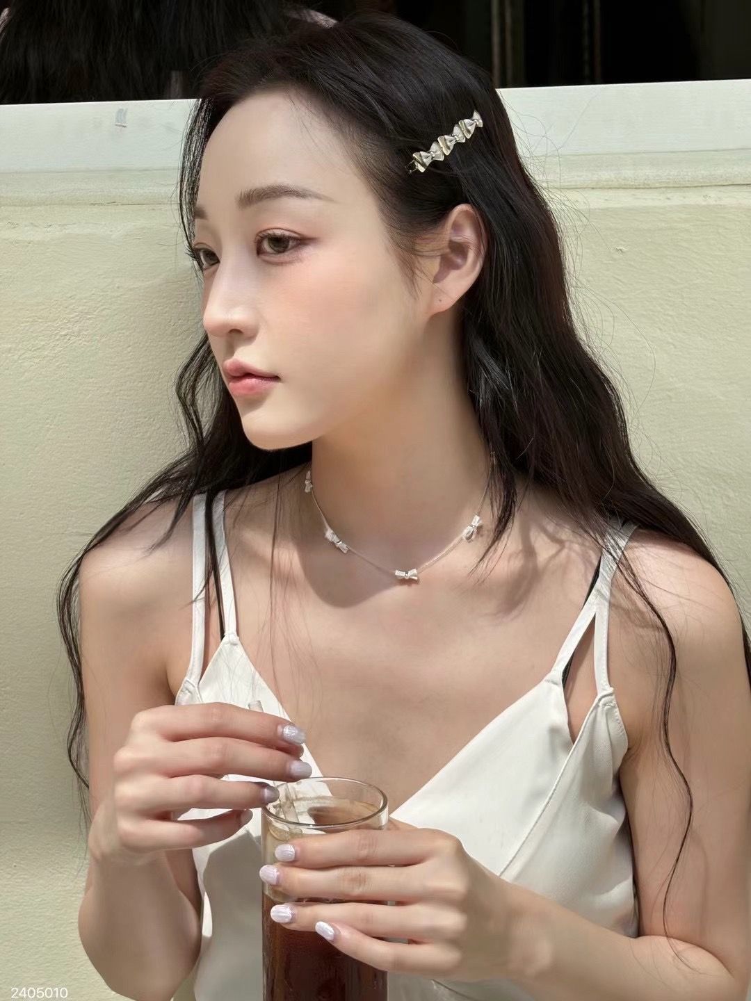 正韓現貨 孤獨的獨角獸 優雅網紗蝴蝶結項鍊