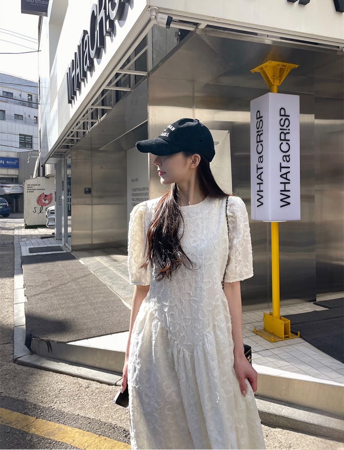 正韓現貨 一秒就戀愛 高個女孩必收的溫柔花朵洋裝