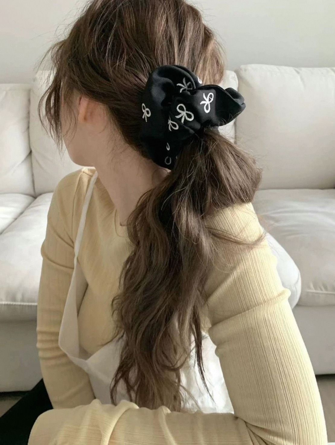 正韓現貨 想包色的可愛蝴蝶結抓夾/甜美少女蝴蝶結刺繡髮圈