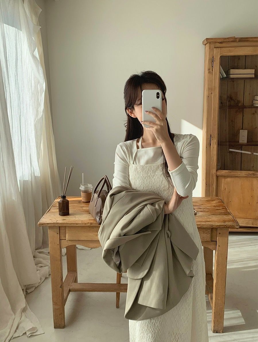 正韓現貨 水仙花的願望 浪漫優雅仙女蕾絲吊帶洋裝
