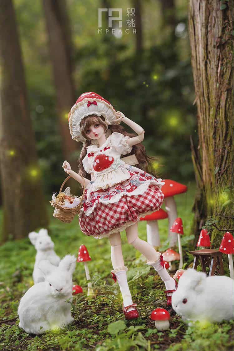 槑桃蘑菇四分高帽+矮帽，穿過一次