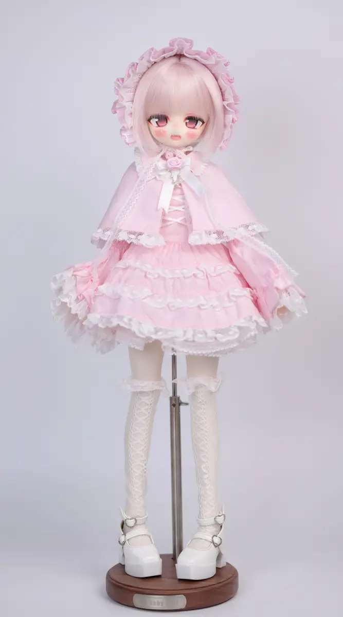 久久醬的星空歌特古早裙四分粉白色/藍白色，全新未穿