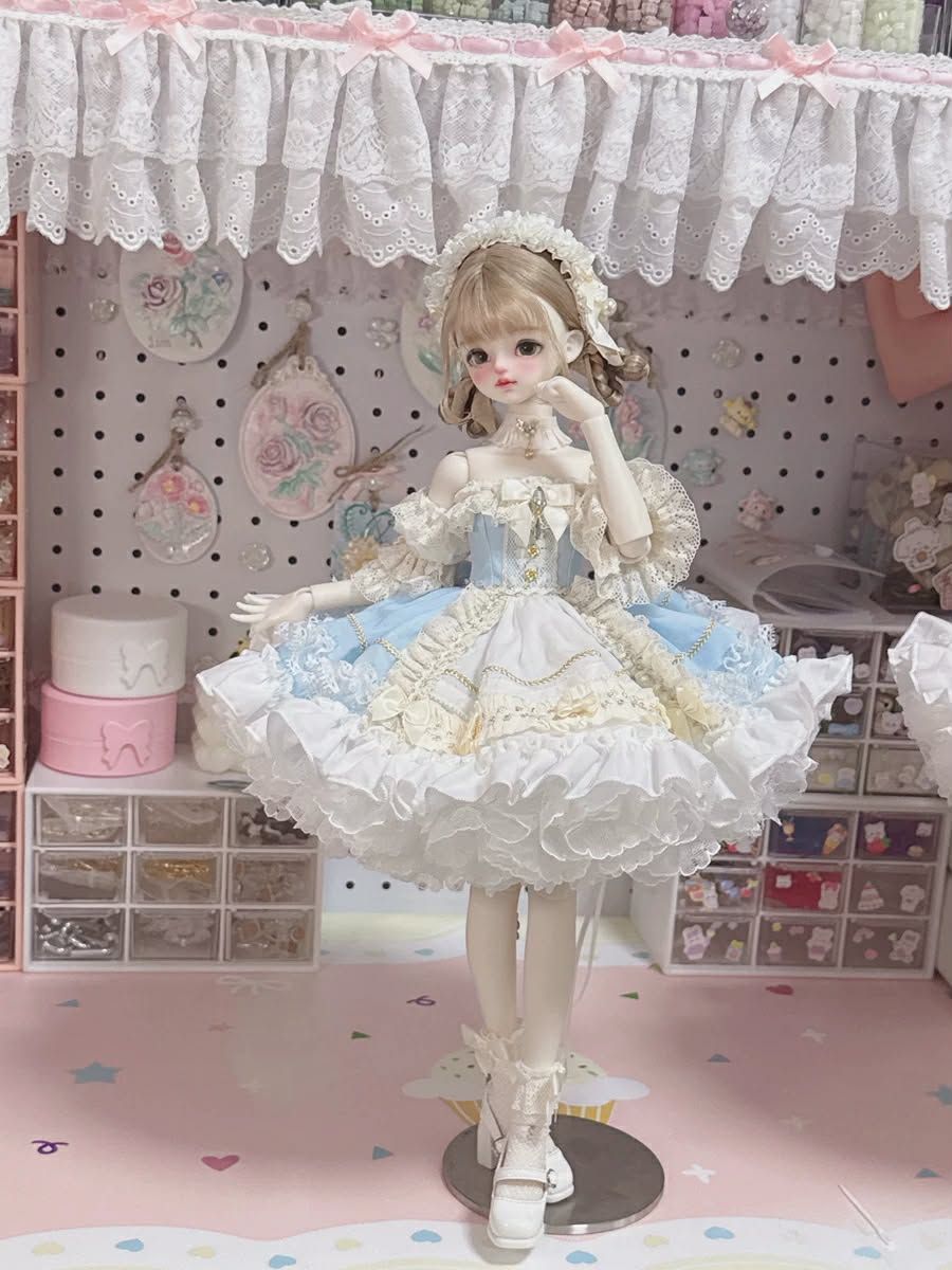 狸木小奶糖藍色純色，沒穿過，四分