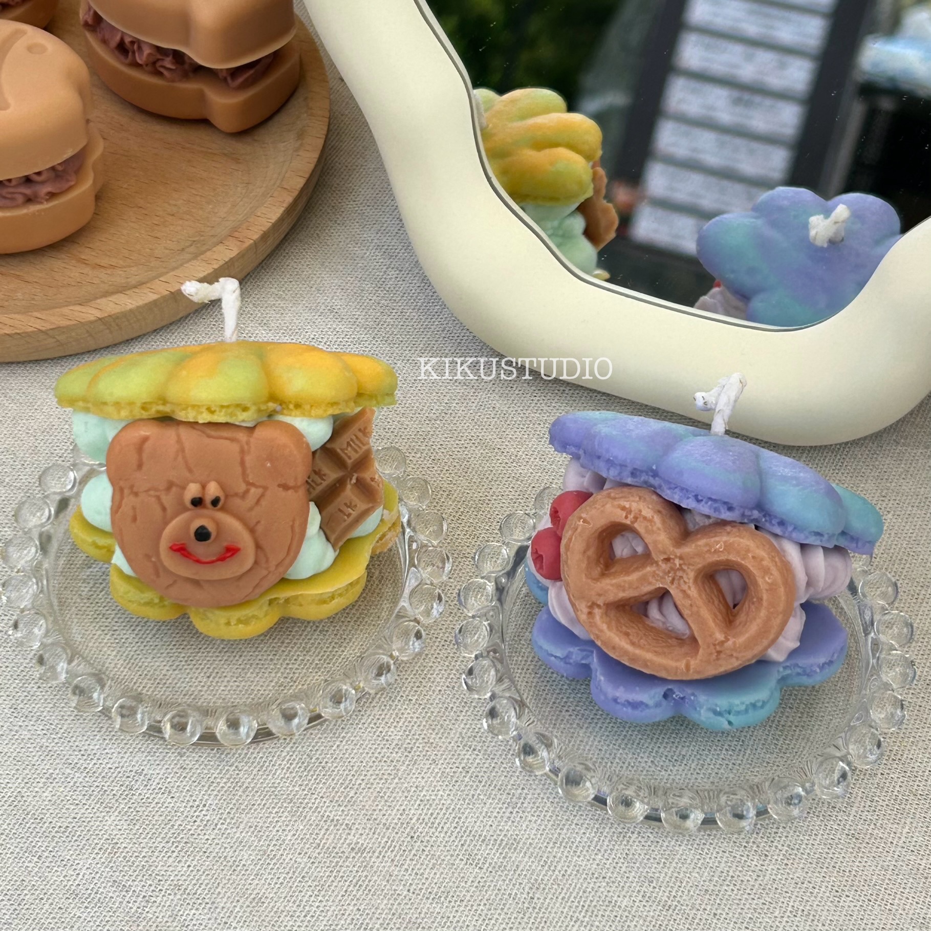 𓂃𓈒𓏸貝殼馬卡龍蠟燭𓏸𓈒 𓂃