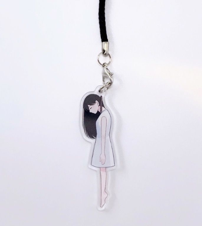 上吊女子厭世透明壓克力吊飾