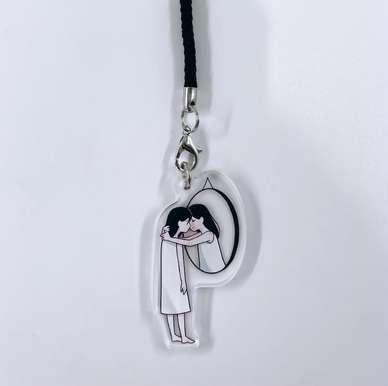 《擁抱鏡中的自己》壓克力吊飾